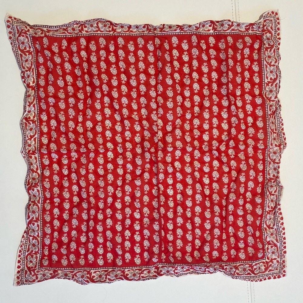 madewell red floral scarf